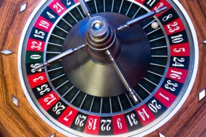 A close-up photo of a roulette wheel